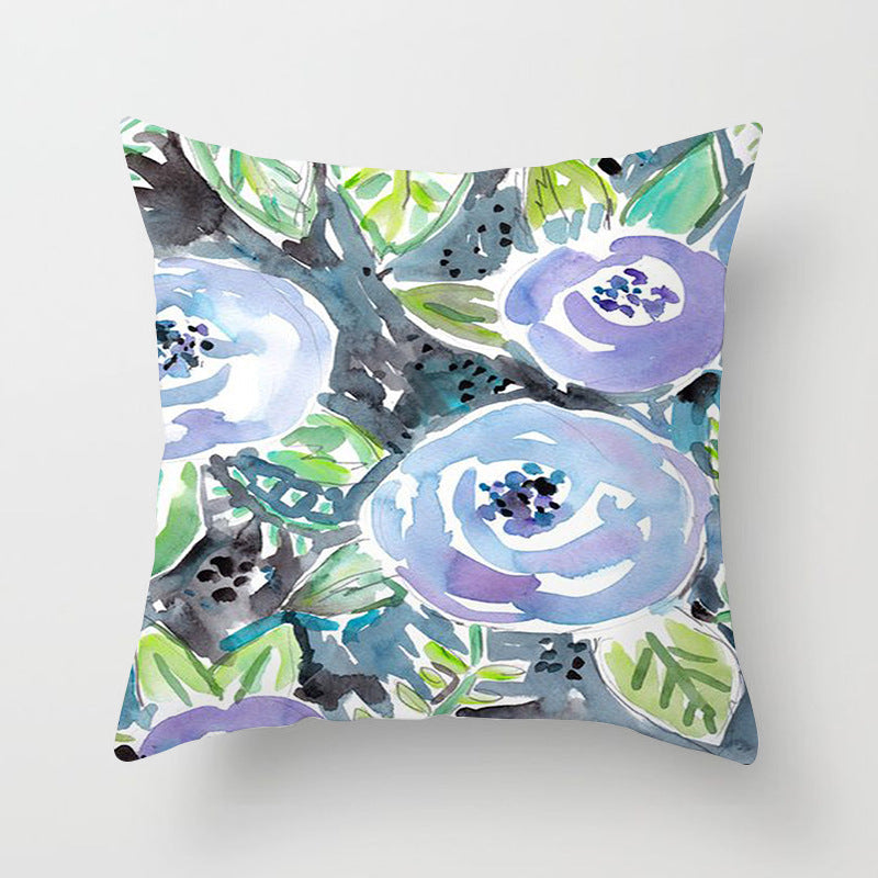 Graffiti Flower Print Accent Pillows