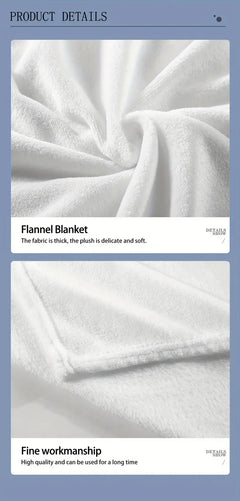 White Wolf Flannel Blanket