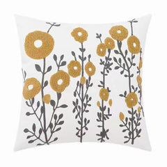 Embroidered Plush Tassel Sofa Cushion