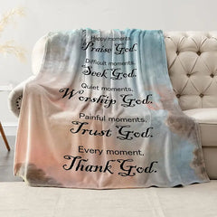 Faithful Comfort Plush Throw - Bible Verse Design