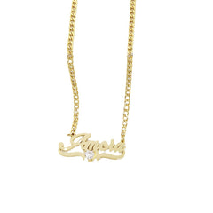 Custom Jewelry Gift Set – Name Necklace & Heart Birthstone Earrings