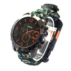 HE WILL LOVE THIS!!  Outdoor Paracord Watch with Compass