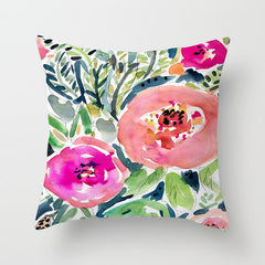 Graffiti Flower Print Accent Pillows