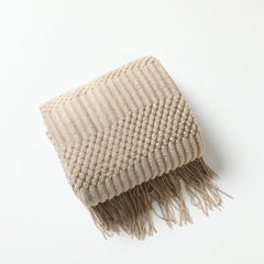 Nordic Sofa Blanket with Tassels