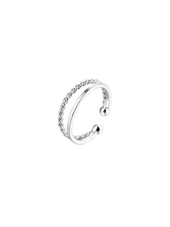 Elegant Sterling Double Spiral Ring