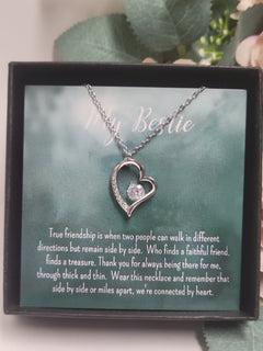 The Bond Between Your Bestie and you... is Forever!  The Forever Love Necklace will let her know!