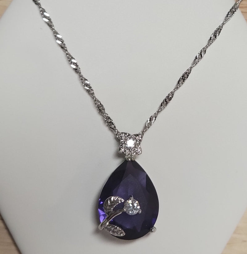 ❤️ “Grape Fizz” Tear Drop Necklace