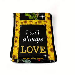 Daughter Gift - Sunflower Cozy Flannel Blanket