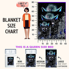 Cat Lovers Fleece Throw Blanket – Soft & Cozy Gift for Cat Moms