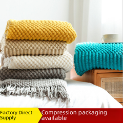 Nordic Sofa Blanket with Tassels