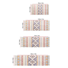 Decorative Ethnic Style Cotton Linen Tufted Rug