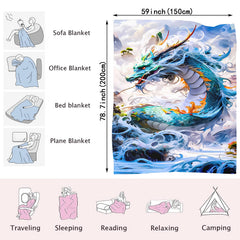 Dragon Fleece Throw Blanket