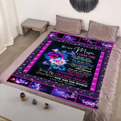 Cozy Fluffy Throw Blanket Gift for Mom from Daughter