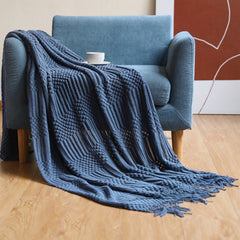 Nordic Sofa Blanket with Tassels