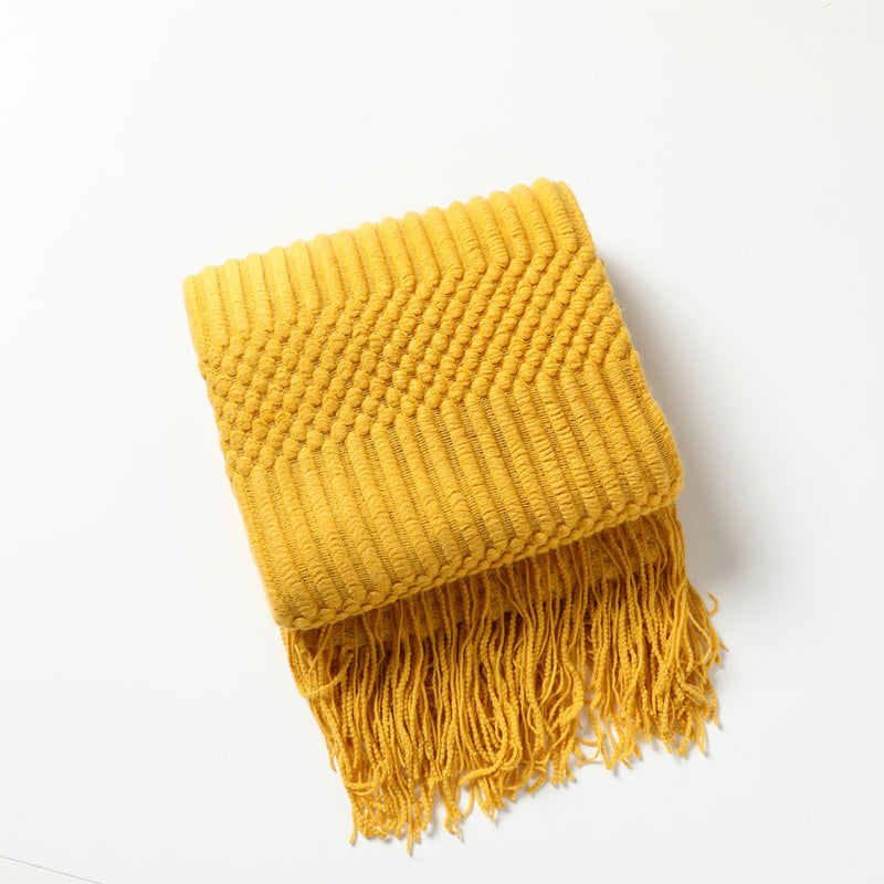 Nordic Sofa Blanket with Tassels