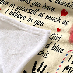 Daughter's Flannel Love Blanket from Parents