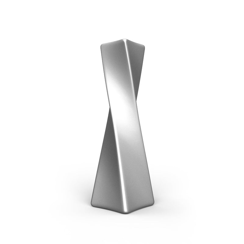 Lovely Geometric Shaped Silver Ceramic Vase 11.8
