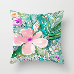 Graffiti Flower Print Accent Pillows