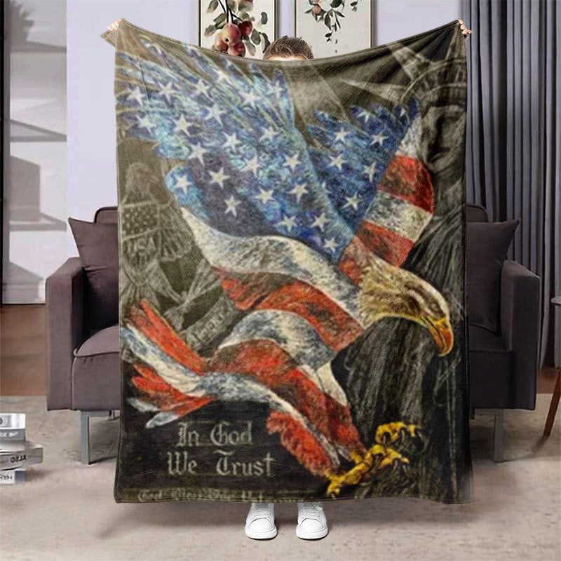 The American Eagle Fleece Throw Blanket