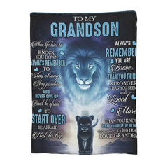 Grandson's Lion Fleece Blanket