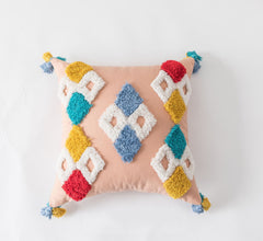 Tufted Cotton Canvas Accent Pillows