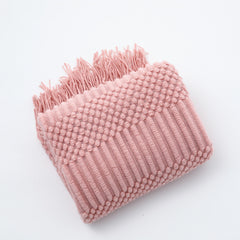 Nordic Sofa Blanket with Tassels