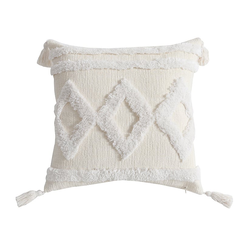 Handmade Chenille Tassel Sofa Pillow