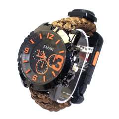 HE WILL LOVE THIS!!  Outdoor Paracord Watch with Compass