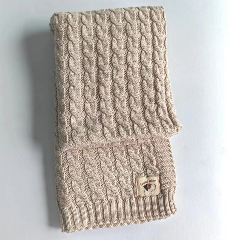 Cozy Cotton Knit Lap Blanket