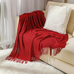 Nordic Sofa Blanket with Tassels