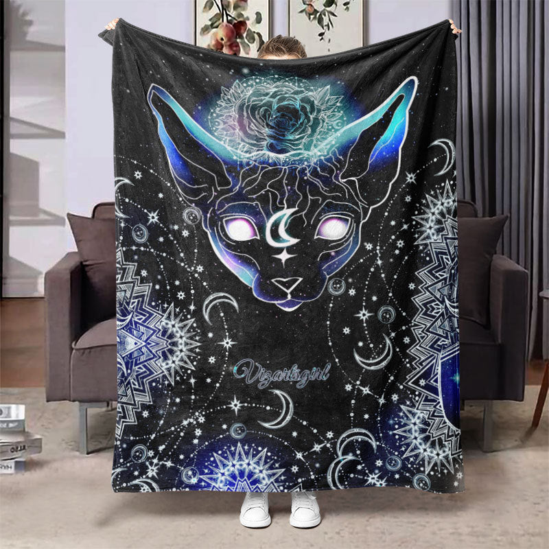 Cat Lovers Fleece Throw Blanket – Soft & Cozy Gift for Cat Moms