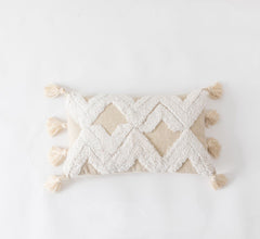Tufted Cotton Canvas Accent Pillows