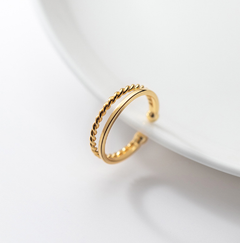 Elegant Sterling Double Spiral Ring