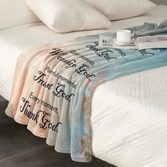 Faithful Comfort Plush Throw - Bible Verse Design