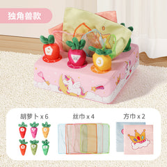 Early Educational Plush Carrot Pulling Toy for Baby