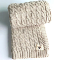 Cozy Cotton Knit Lap Blanket