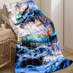 Dragon Fleece Throw Blanket