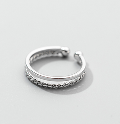 Elegant Sterling Double Spiral Ring
