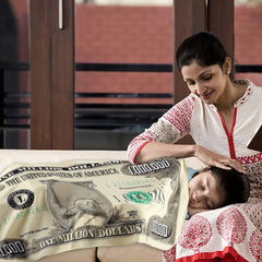 Dollar Print Throw Blanket