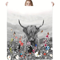 Colorful Theme Fleece Blanket
