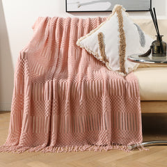 Nordic Sofa Blanket with Tassels