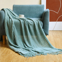 Nordic Sofa Blanket with Tassels