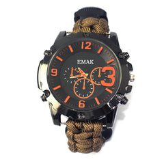 HE WILL LOVE THIS!!  Outdoor Paracord Watch with Compass