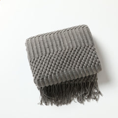Nordic Sofa Blanket with Tassels