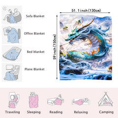 Dragon Fleece Throw Blanket
