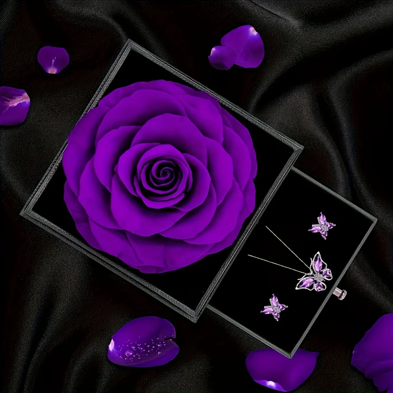 Beautiful Purple Butterfly Gift Set