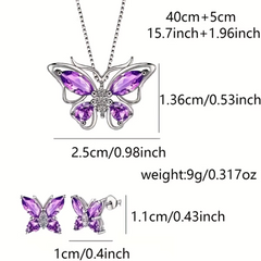 Beautiful Purple Butterfly Gift Set