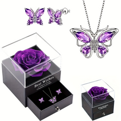 Beautiful Purple Butterfly Gift Set