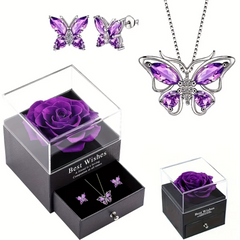 Beautiful Purple Butterfly Gift Set