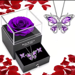 Beautiful Purple Butterfly Gift Set